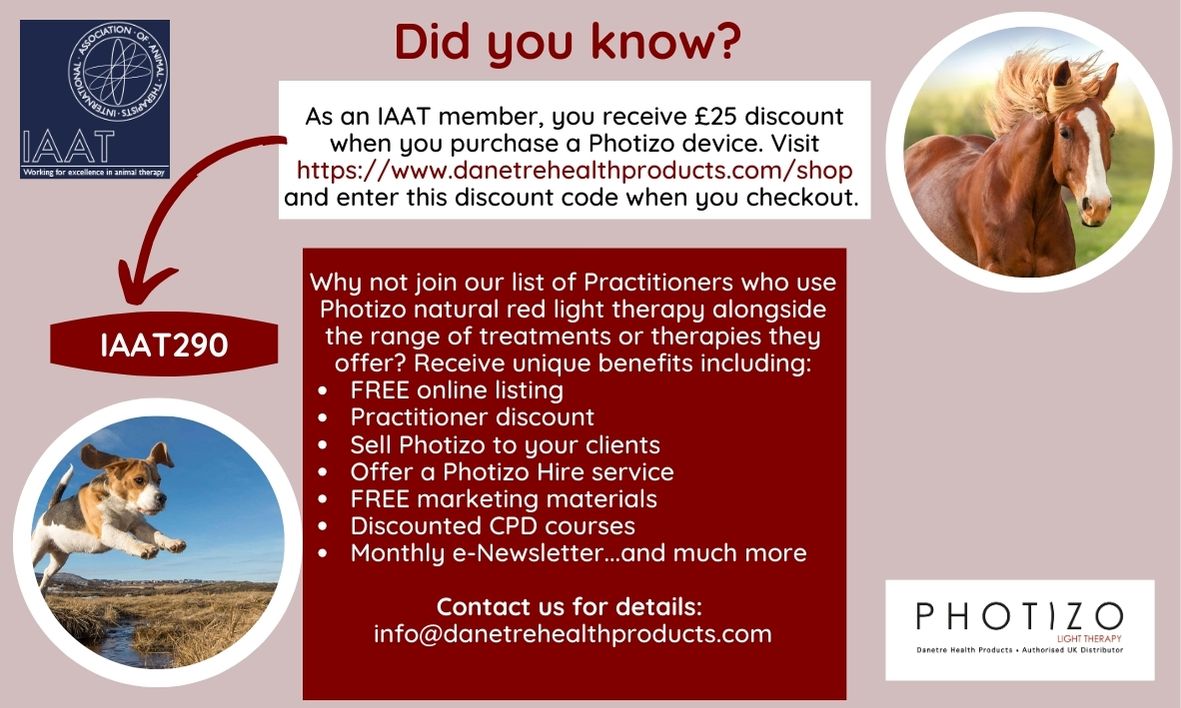 The Photizo Discount! - International Association of Animal Therapists